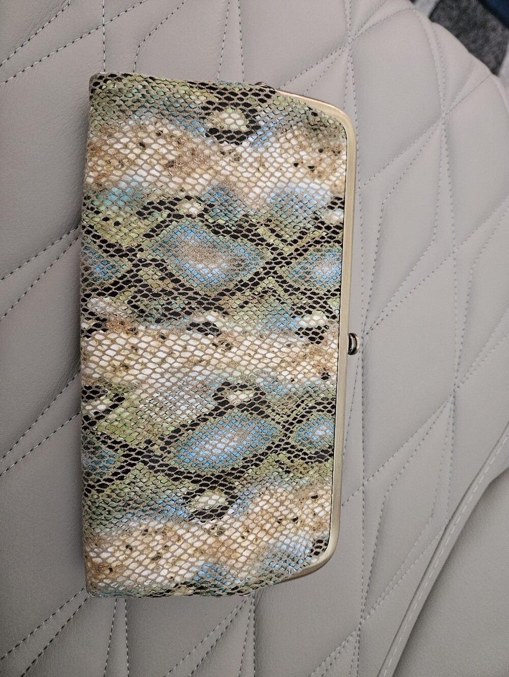 HOBO Multi-Color Snakeskin-Print Wallet